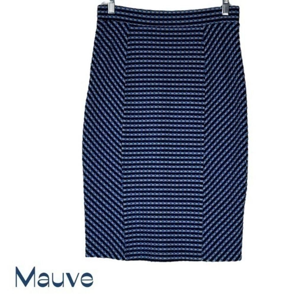 Anthropologie Maeve Black Blue Pencil Skirt NWOT Size S Academia Career